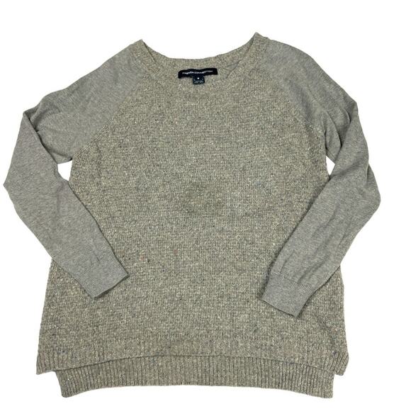 French Connection Sweater Wool Mohair Grey Crew Neck Long Sleeve‎ Women's Medium - Picture 3 of 11